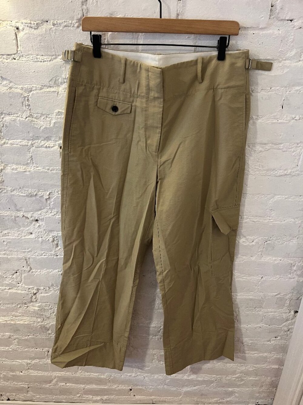 Helmut Lang Women's Utility Trousers Pants Straight Leg Desert Tan Size 12